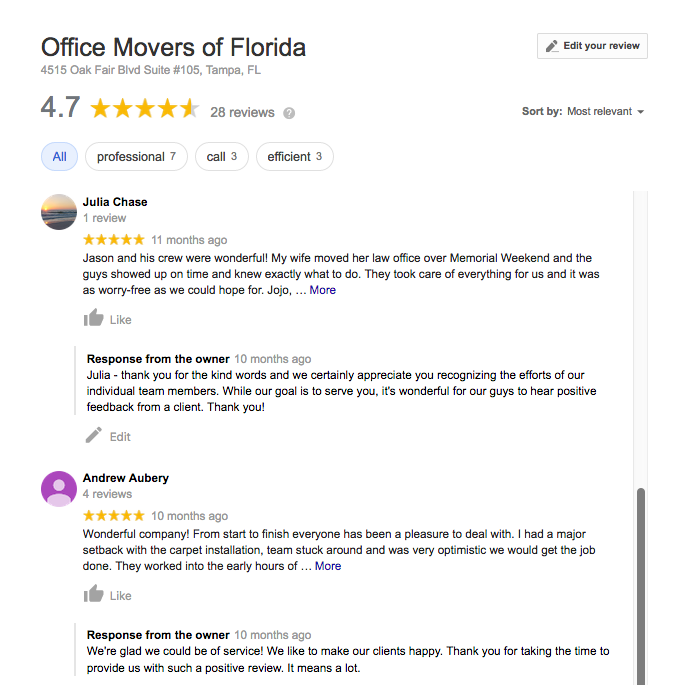 highly rated orlando office moving company