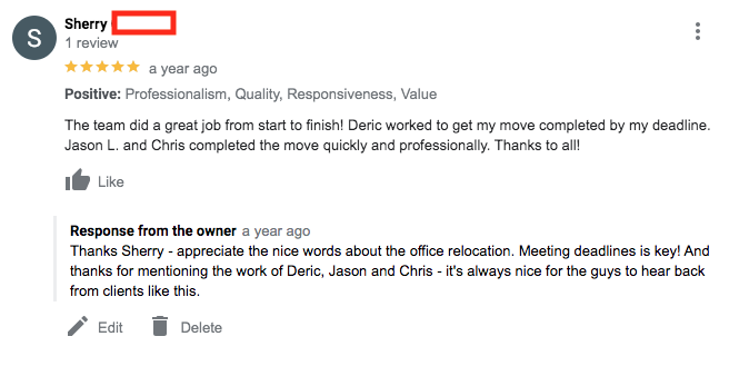 office moving company tampa google review
